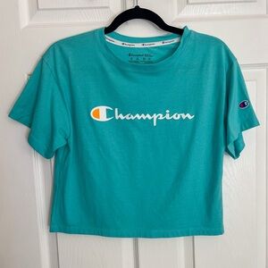Champion Logo Crop Top‎ - XS - Women’s - Teal
